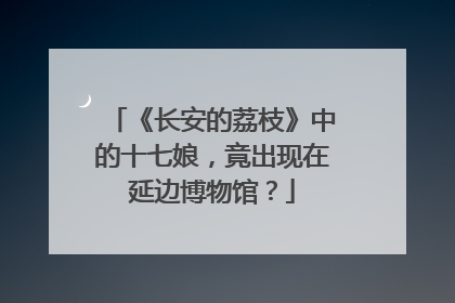 《长安的荔枝》中的十七娘，竟出现在延边博物馆？