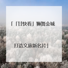 「甘快看」狮舞金城 打造文旅新名片