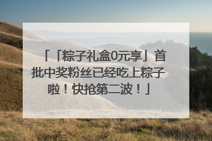 「粽子礼盒0元享」首批中奖粉丝已经吃上粽子啦！快抢第二波！