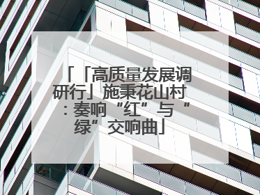 「高质量发展调研行」施秉花山村：奏响“红”与“绿”交响曲