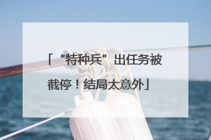 “特种兵”出任务被截停！结局太意外