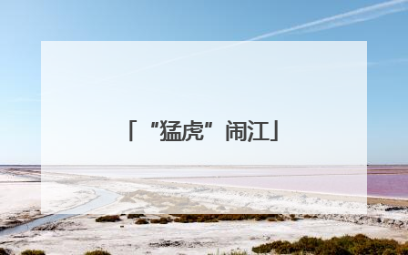 “猛虎”闹江