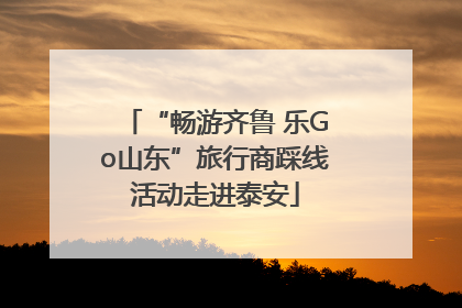 “畅游齐鲁 乐Go山东”旅行商踩线活动走进泰安