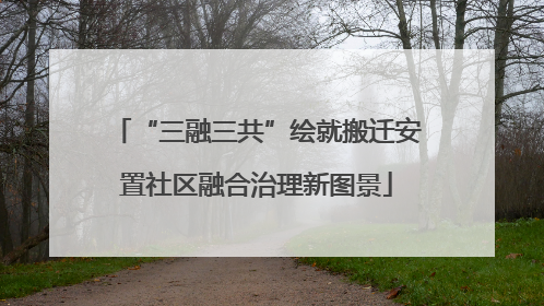 “三融三共”绘就搬迁安置社区融合治理新图景