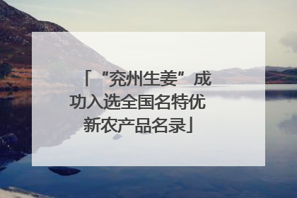 “兖州生姜”成功入选全国名特优新农产品名录