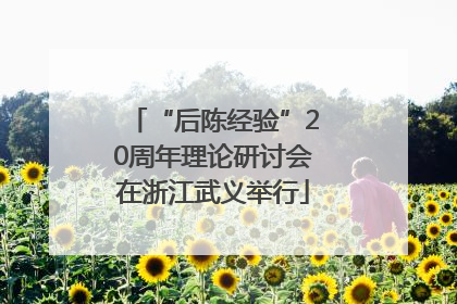 “后陈经验”20周年理论研讨会在浙江武义举行