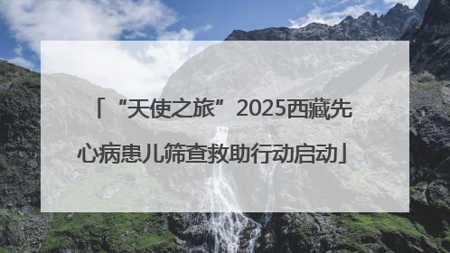 “天使之旅”2025西藏先心病患儿筛查救助行动启动