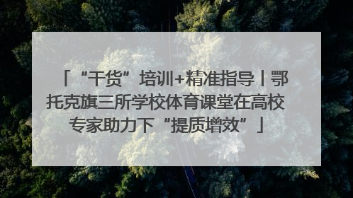 “干货”培训+精准指导丨鄂托克旗三所学校体育课堂在高校专家助力下“提质增效”