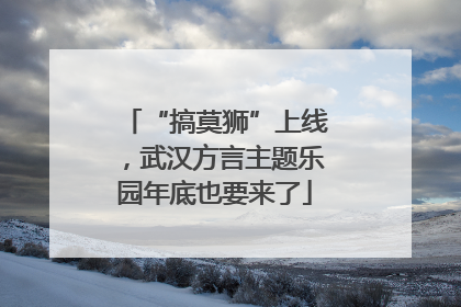 “搞莫狮”上线，武汉方言主题乐园年底也要来了