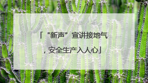 “新声”宣讲接地气，安全生产入人心