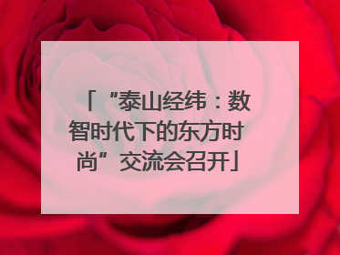 “泰山经纬：数智时代下的东方时尚”交流会召开