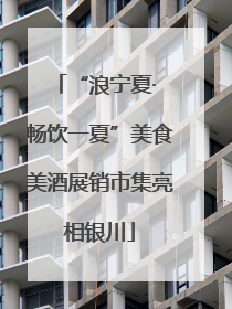 “浪宁夏· 畅饮一夏”美食美酒展销市集亮相银川