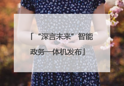 “深言未来”智能政务一体机发布