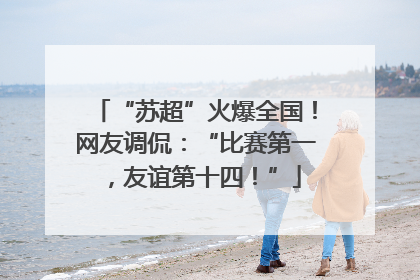 “苏超”火爆全国！网友调侃：“比赛第一，友谊第十四！”