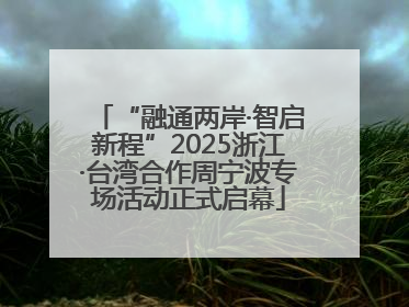 “融通两岸·智启新程”2025浙江·台湾合作周宁波专场活动正式启幕