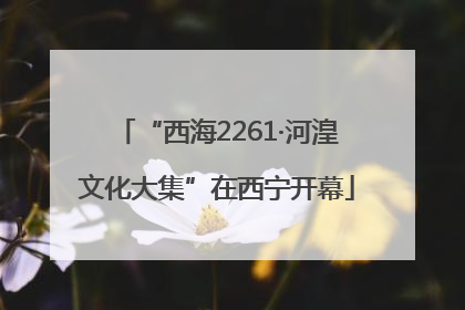 “西海2261·河湟文化大集”在西宁开幕