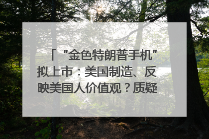 “金色特朗普手机”拟上市：美国制造、反映美国人价值观？质疑者：像天方夜谭