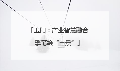 玉门：产业智慧融合 擎笔绘“丰景”