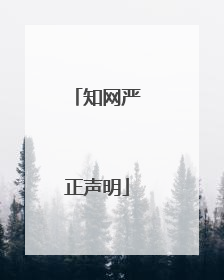 知网严正声明