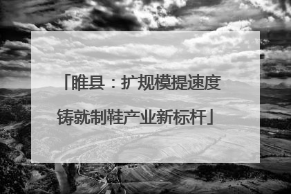 睢县：扩规模提速度 铸就制鞋产业新标杆