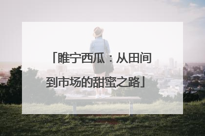 睢宁西瓜：从田间到市场的甜蜜之路