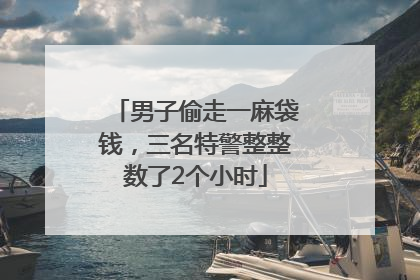 男子偷走一麻袋钱，三名特警整整数了2个小时