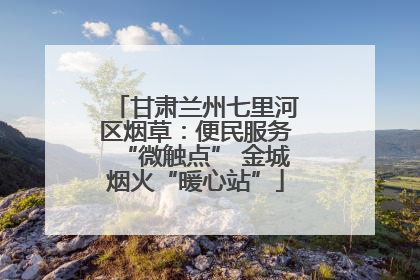 甘肃兰州七里河区烟草：便民服务“微触点” 金城烟火“暖心站”