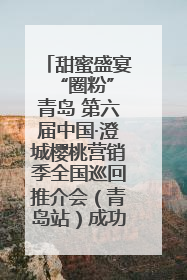 甜蜜盛宴 “圈粉”青岛 第六届中国·澄城樱桃营销季全国巡回推介会（青岛站）成功举办