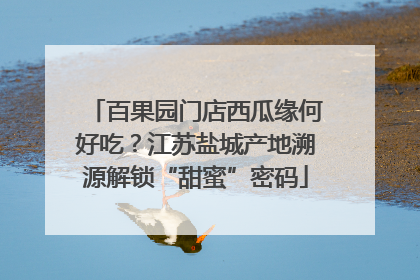百果园门店西瓜缘何好吃？江苏盐城产地溯源解锁“甜蜜”密码