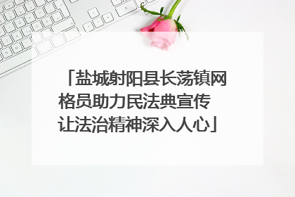 盐城射阳县长荡镇网格员助力民法典宣传 让法治精神深入人心