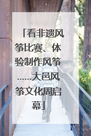 看非遗风筝比赛、体验制作风筝……大邑风筝文化周启幕