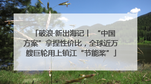 破浪·新出海记丨 “中国方案”拿捏性价比，全球近万艘巨轮用上镇江“节能桨”