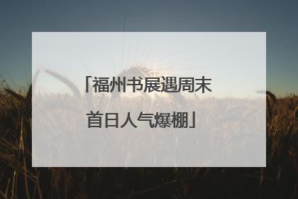 福州书展遇周末 首日人气爆棚