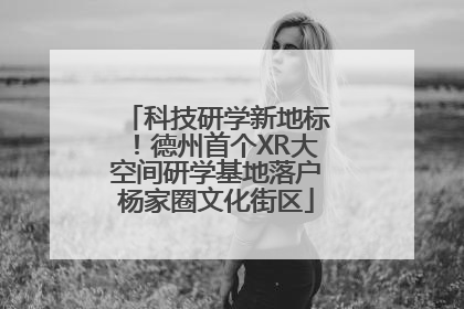 科技研学新地标！德州首个XR大空间研学基地落户杨家圈文化街区