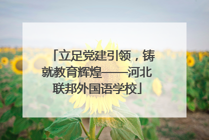 立足党建引领，铸就教育辉煌——河北联邦外国语学校