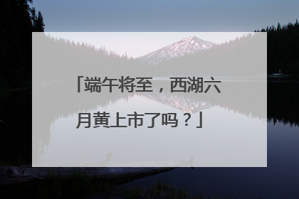 端午将至，西湖六月黄上市了吗？