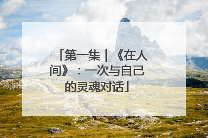 第一集｜《在人间》：一次与自己的灵魂对话