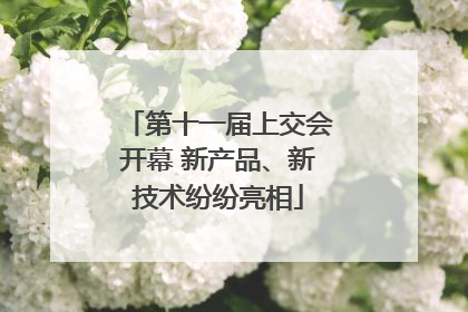 第十一届上交会开幕 新产品、新技术纷纷亮相