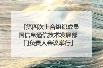 第四次上合组织成员国信息通信技术发展部门负责人会议举行