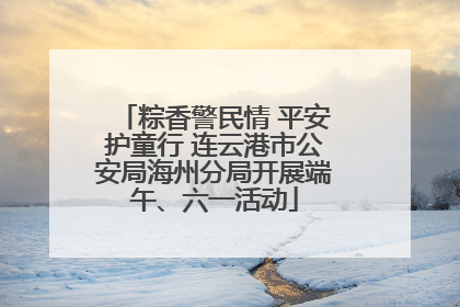 粽香警民情 平安护童行 连云港市公安局海州分局开展端午、六一活动