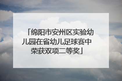 绵阳市安州区实验幼儿园在省幼儿足球赛中荣获双项二等奖