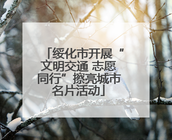 绥化市开展“文明交通 志愿同行”擦亮城市名片活动