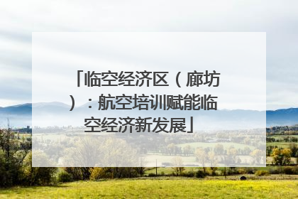 临空经济区（廊坊）：航空培训赋能临空经济新发展