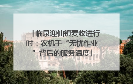 临泉迎仙镇麦收进行时：农机手“无忧作业”背后的服务温度