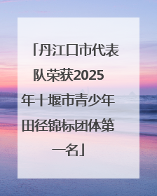 丹江口市代表队荣获2025年十堰市青少年田径锦标团体第一名