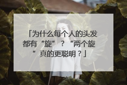 为什么每个人的头发都有“旋”？“两个旋”真的更聪明？