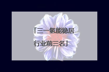 三一氢能稳居行业前三名