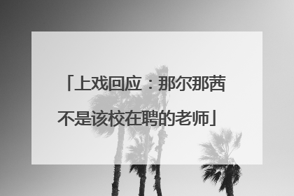 上戏回应：那尔那茜不是该校在聘的老师
