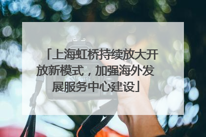 上海虹桥持续放大开放新模式，加强海外发展服务中心建设