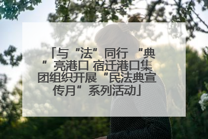 与“法”同行 “典”亮港口 宿迁港口集团组织开展“民法典宣传月”系列活动
